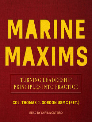 cover image of Marine Maxims
